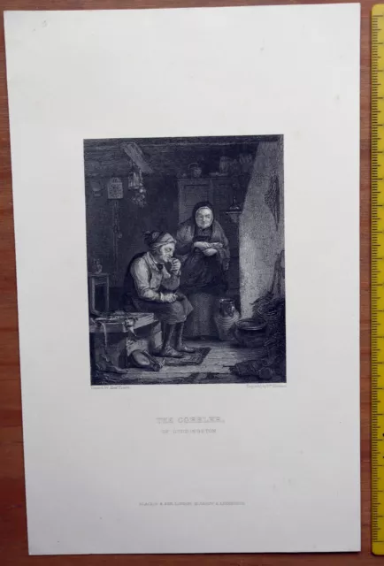 The Cobbler of Duddingston, Stahlstich (?) v. Howison nach A. Fraser um 1860