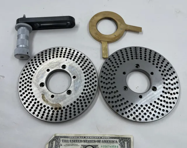 Machinist Dividing Plates / Parts for Rotary Table, 6-1/4" plates, ~2" bore