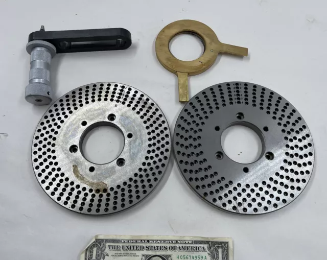 Machinist Dividing Plates / Parts for Rotary Table, 6-1/4" plates, ~2" bore Machinist Dividing Plates / Parts for Rotary Table, 6-1/4" plates, ~2" bore