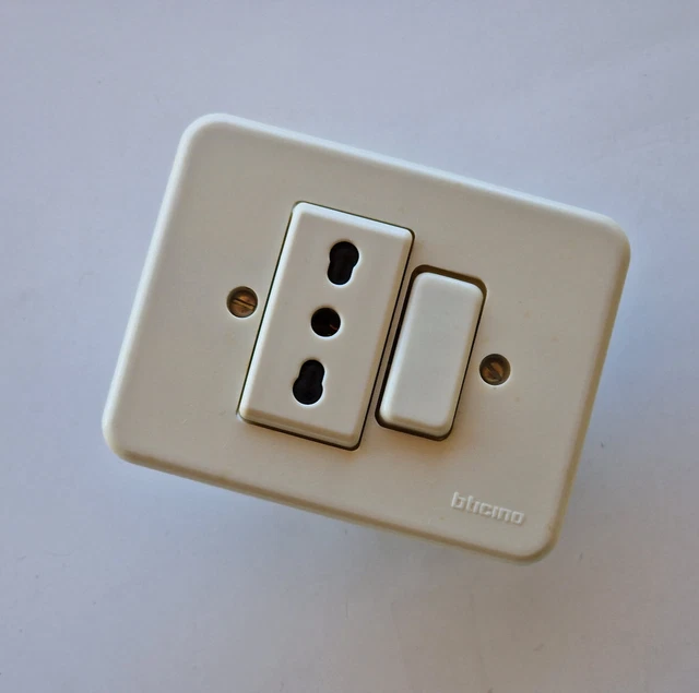 Deviatore + Presa Bipasso BTicino Serie Domino - 6A 3500W, Avorio, Per Installazione A Incasso - Foto 4