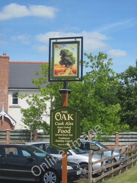 Photo 6x4 Sign at The Oak Pub on Groes road Groes-lwyd/SJ2111  c2011