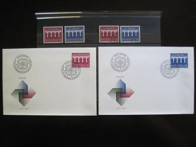 Schweiz MiNr. 1270-1271  postfrisch**+ gestempelt + FDC  (GB 1968)