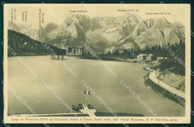 Belluno Auronzo di Cadore Lake Misurina Dolomites postcard MX3006