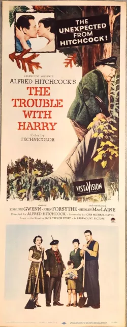 THE TROUBLE WITH HARRY (1955) Gorgeous Unfolded 14x36 Hitchcock Comedy Thriller!