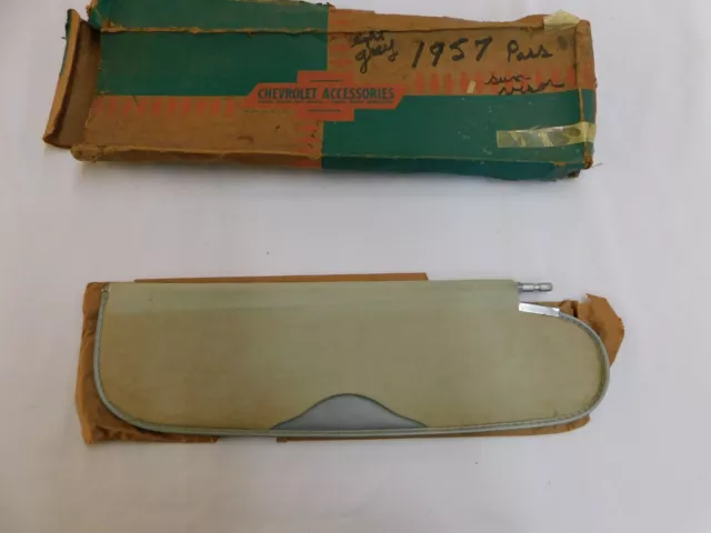 NOS OEM GM 1957 Chevrolet Bel Air Accessory RH Sun Visor Chevy Impala Biscayne