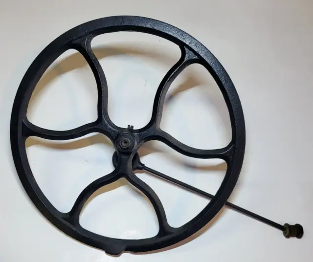 1906 Singer Treadle Sewing Machine Model 27 Base Flywheel w Pitman Arm Hardware