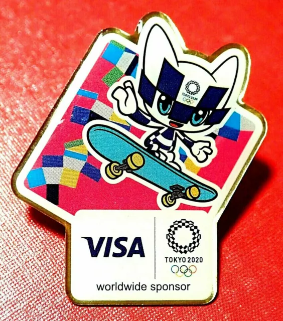 GREAT !!! TOKYO 2020 OLYMPIC GAMES PIN JAPANESE VISA MASCOT Skateboard