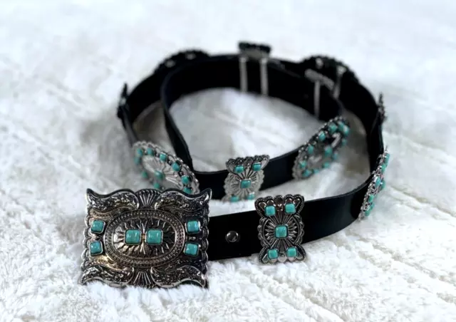 Turquoise Concho Womens Western Belt