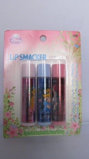 2 x Lip Smacker Disney Princess Editon 038 Cinderella Snow White Sleeping Beauty