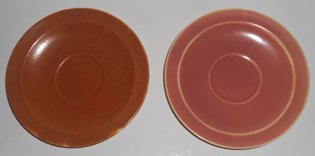 Homer Laughlin Pottery China Wells Art Glaze Pair Saucers