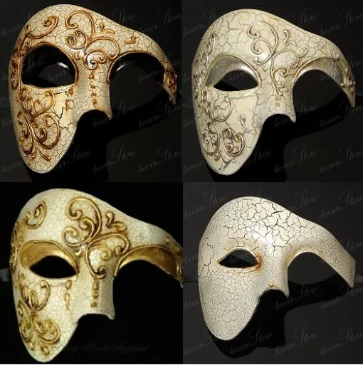 Phantom of the Opera Masquerade Mask - Venetian Mardi Gras for Men