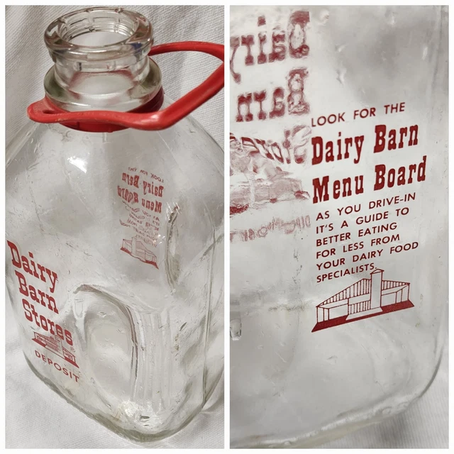 VINTAGE ANTIQUE MILK Creamery Bottle Drive In Dairy Barn NY Farm Menu