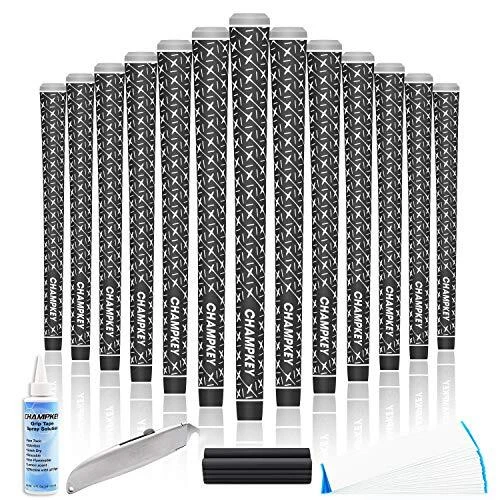 X Rubber Golf Grips Set of 13 (5 Oz Solvent,Hook Blade,15 Tapes & Vise Clamp ...