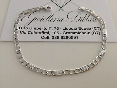 Fope BRACCIALE ORO BIANCO 18 Karati 750% Maglia Simile FOPE Catena Uomo Donna Unisex 