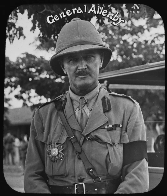 GENERAL ALLENBY C1910 PHOTO Magic Lantern Slide BOER WAR WW1 BRITISH ARMY