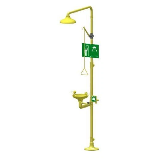 Chicago Faucets 8405-NF ADA Accessible Eye/Face Wash With/Pull Rod - Yellow
