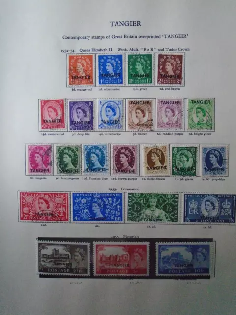 L@@K!! Qe2 1952/57 New Age Album 2 Pages Tangier Mnh Mlh Vfu  (See Below)