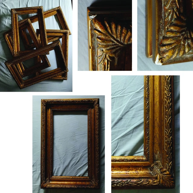 LOT DE 2 cadres photos anciens / Ancient picture frame metal - N°7 EUR