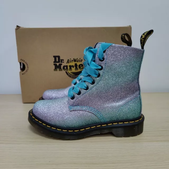 Lilac glitter dr martens sales