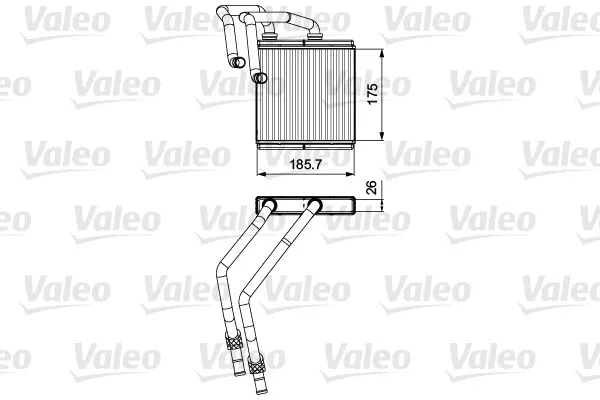 VALEO Wärmetauscher (811544) für NISSAN Qashqai / +2 I | Heizungskühler,