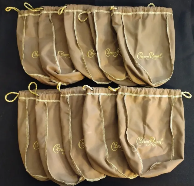 Ten (10) Crown Royal Vanilla 9 Inch Bags