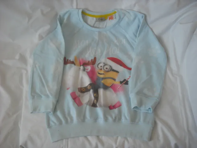 Next girls minions unicorn sweatshirt Christmas jumper 10 years