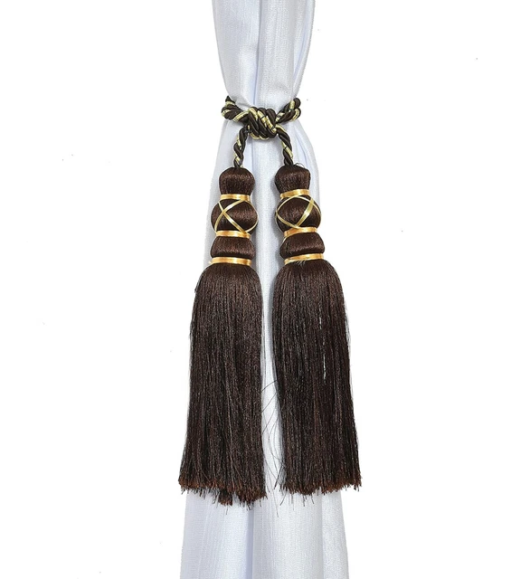 Beautiful Tassel Rope Curtain Holders TieBacks for Home decor Coffee Set of 6 3