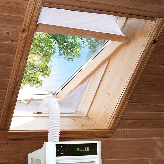 Dachfenster Klimaanlage, WeißEs und Wasserdichtes Fenster für Mobile Klimaa M6V7