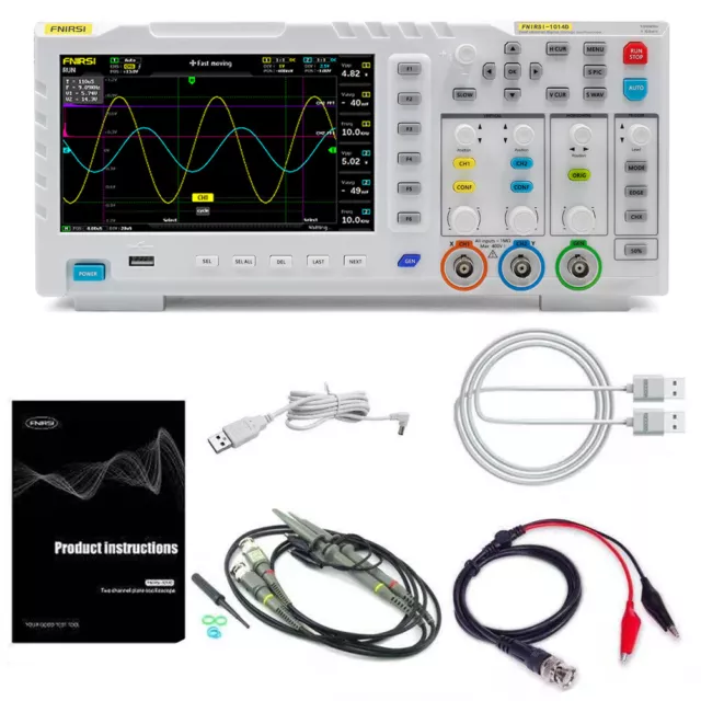 7'' Dual Channel Input Signal Generator Oscilloscope 1GB 100MHz* 2 Ana-log U3U5