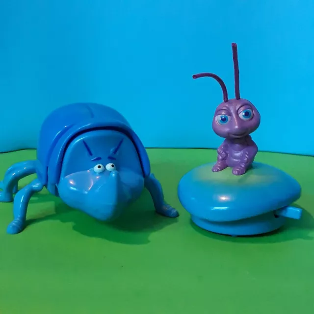 McDONALD'S VINTAGE 90s DISNEY PIXAR A BUGS LIFE DIM & DOT WIND UP TOYS