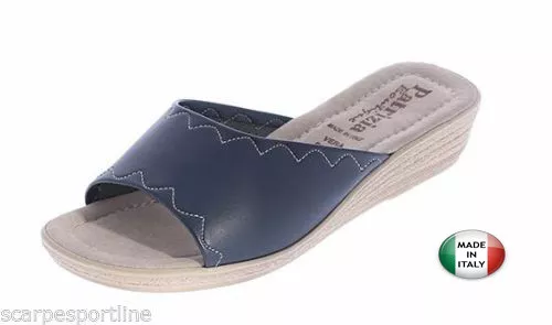 PANTOFOLE CIABATTE DONNA PATRIZIA 177 Blu DAL 34 AL 42 PLANTARE IN VERA PELLE EUR 10 05 PicClick IT