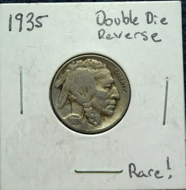 1935 Buffalo Nickel Ddr Double Die *Rare*