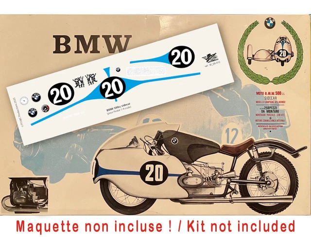 [FFSMC PRODUCTIONS] DECALS Moto BMW 500cc sidecar (pour Protar ref ...