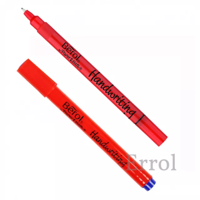 2 X Berol Handwriting Pens. Choose Black, Blue or One of Each. Medium Nib