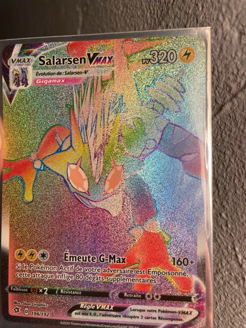 CARTE POKEMON SALARSEN 196/192 Vmax Secrète Epée et Bouclier 2 EB02 FR