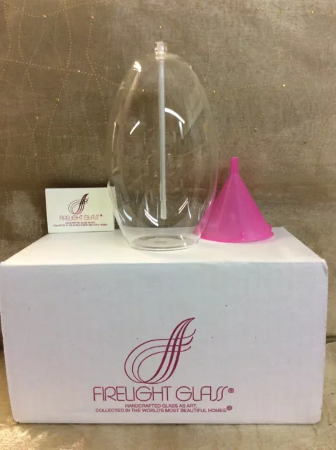 Firelight Glass Handcrafted Pod Tablelight-6 1/2” Tall #386-New In Box!