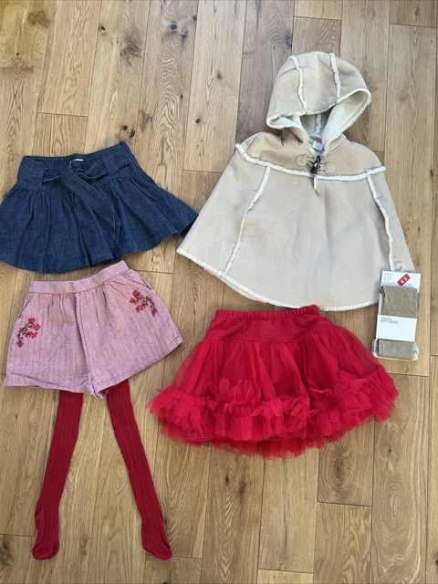 Gonna tutù poncho pacchetto vestiti per bambina età 4-5 anni pantaloncini e collant