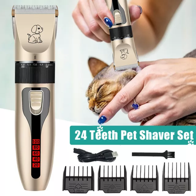 Pet Dog Cat Clippers Grooming Hair Trimmer Groomer Shaver Razor Quiet Clipper