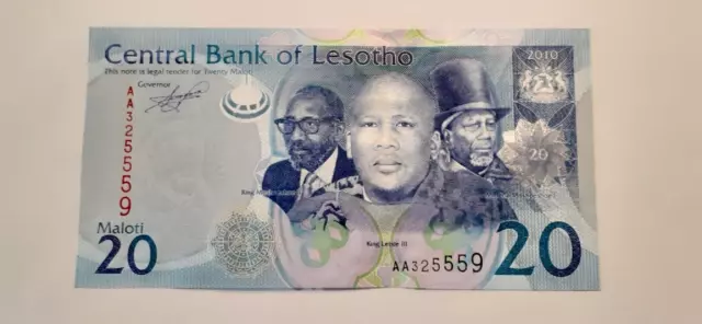 Lesotho, 20 Maloti 2010, Unc.