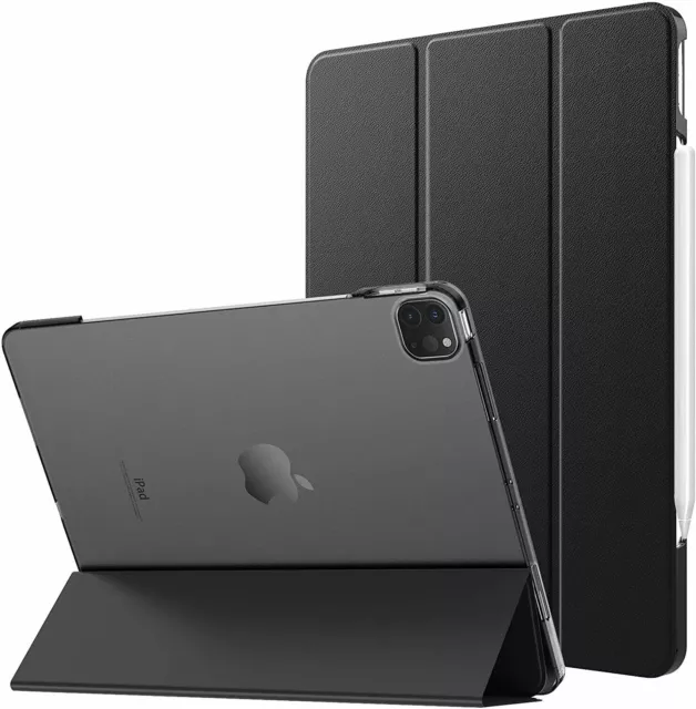 COVER CUSTODIA STAND MAGNETICA per APPLE IPAD PRO 12.9 2018 2021 NERO SMART CASE