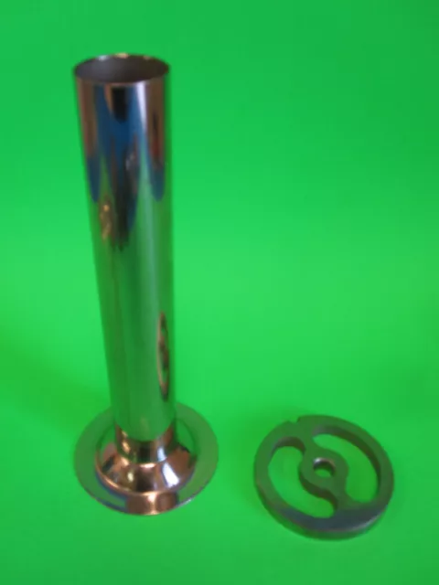 1 1/4" Large dia x #12 Sausage Stuffing Tube Funnel & Stuffer Kidney plate disc