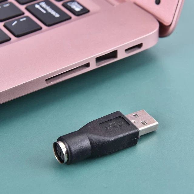 Lot De 2 Adaptateurs USB Vers PS/2 - Pour Clavier, Souris, Scanner - Branchement Automatique, Câble 18.8cm - 10