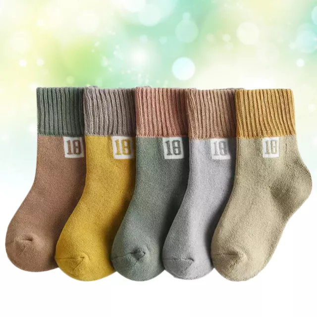 5 Pairs Chaussettes Pour Bébé Garçons Filles Nouveau-né Tons De Terre