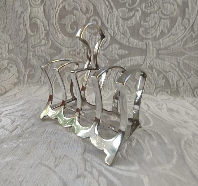 Raro Modernist Toast Rack Sheffield E E Bishop Silversmith Bournemouth 1896-1920
