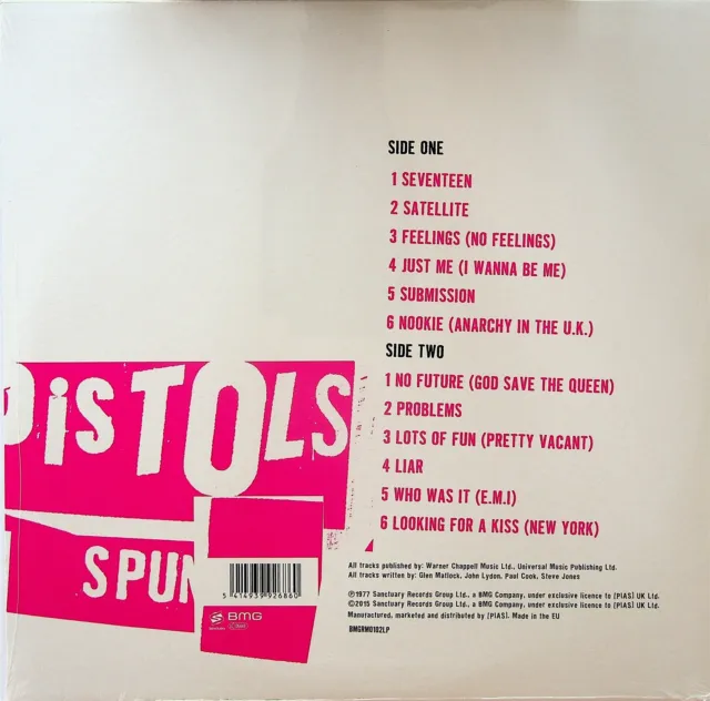 Sex Pistols – Spunk 1976/77 Demos LP (NEW 2015 Vinyl) Anarchy In The UK 2