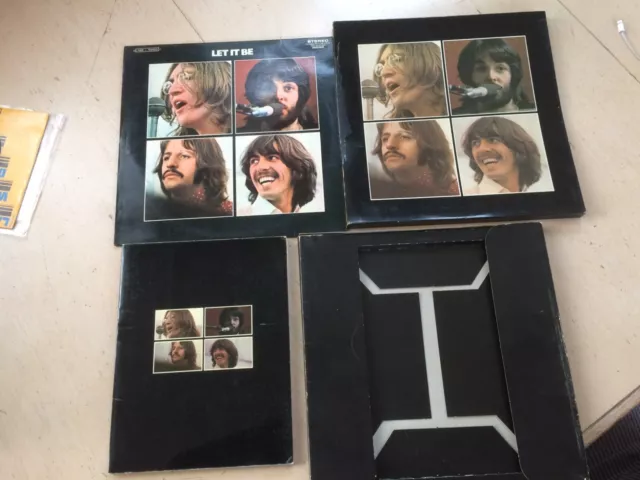 box beatles let it be 1970 trés bon état ,pomme rouge ,pochette lettre T complet