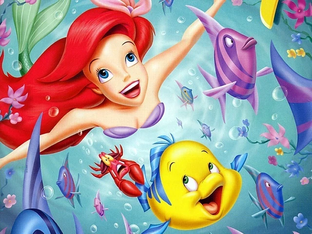 Little Mermaid  Cartoon Art  (Sericel Seigraph Lithograph, Publicity)