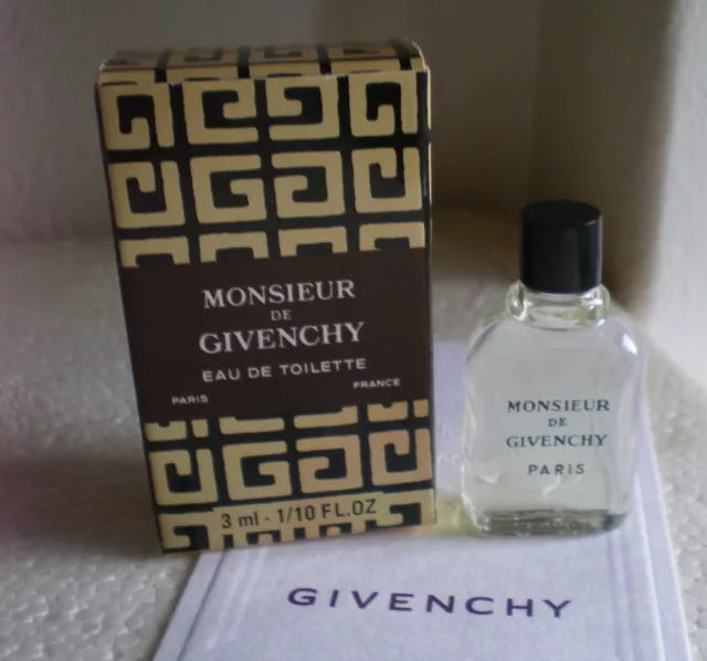 Miniature GÏVÊNCHY ""GENTLEMÂN"" Paris 3 ml EDT + FULL NEW + NEW