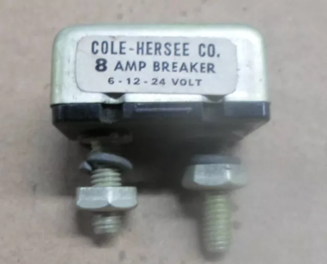 Cole Hersee 8 Amp Stud Type Automotive Circuit Breaker Hot Rod Rat Rod Universal