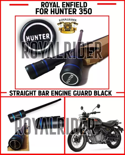 Se adapta al protector del motor de barra recta Royal Enfield HUNTER 350, negro